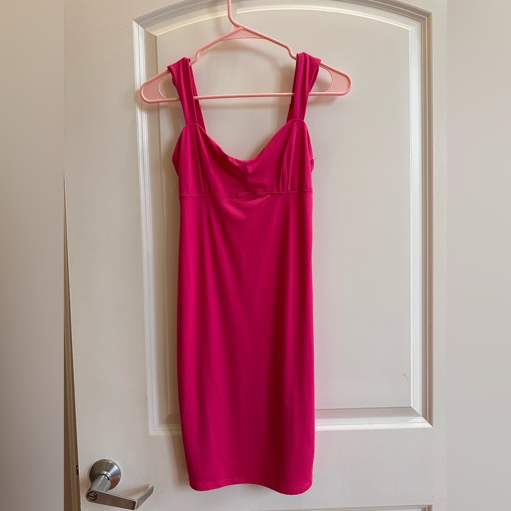 forever 21 hot pink bodycon dress